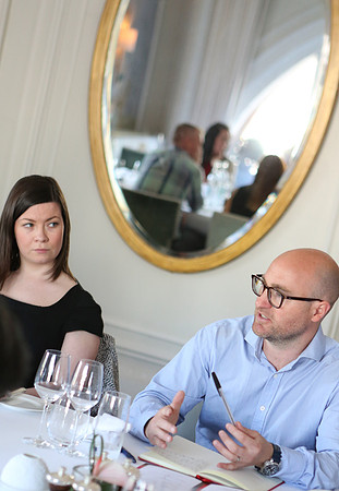 Restaurant Magazine Roundtable meeting, The Pompadour by Galvin, Princes St, Edinburgh Photoshoot
