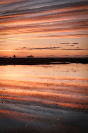 Sunset over Belhaven Bay, Dunbar Scotland