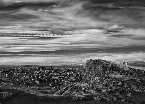 Infrared photography Arthur Seat, Edinburgh