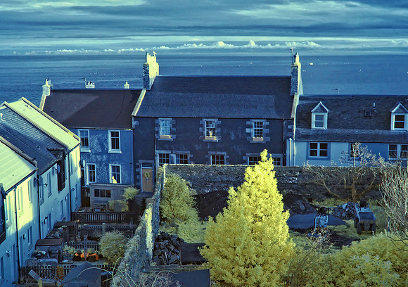 Infrared photography Hailes Castle, East Lothian, Scotland