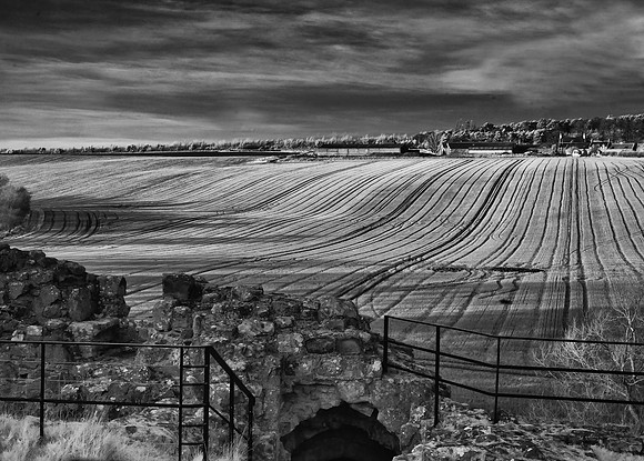 Infrared photography Hailes Castle, East Lothian, Scotland
