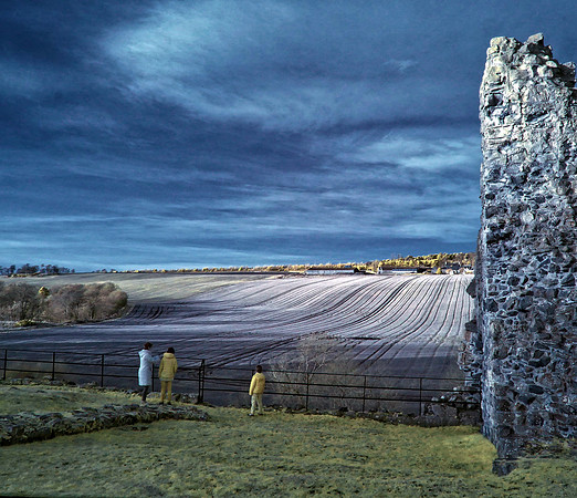 Infrared photography Hailes Castle, East Lothian, Scotland