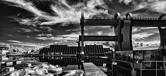 The Falkirk Wheel in Infrared Photography