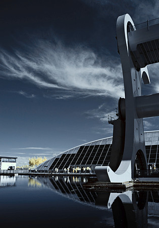 The Falkirk Wheel in Infrared Photography