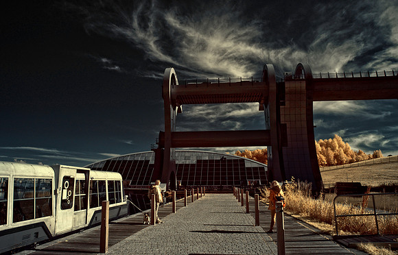 The Falkirk Wheel in Infrared Photography