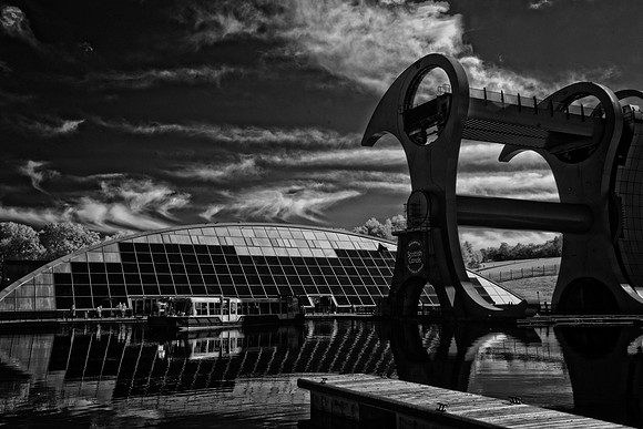The Falkirk Wheel in Infrared Photography
