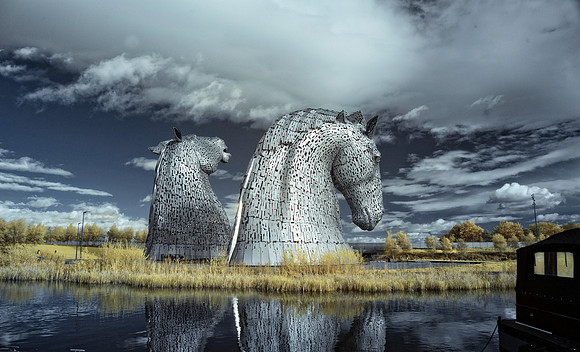 The Kelpies in Infrared October 2020