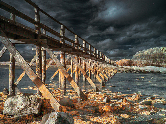 Aberlady Bridge East Lothian in Infrared